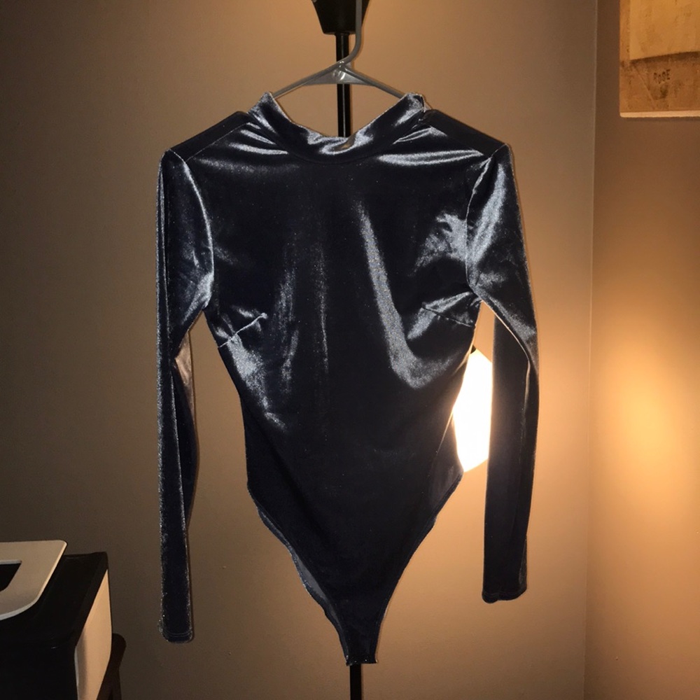 Blue velvet body suit - Picture 1 of 1
